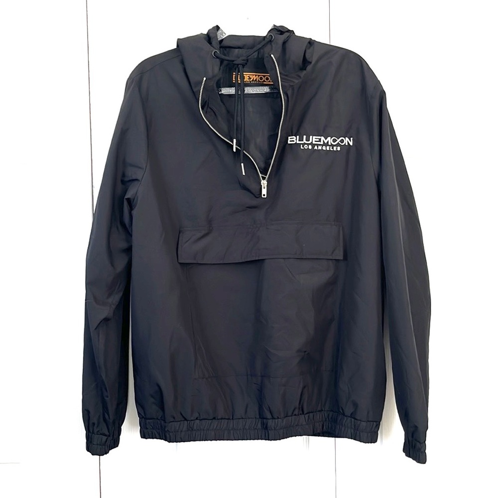 BlueMoon Streetwear Black Windbreaker size Large - Picture 4 of 12